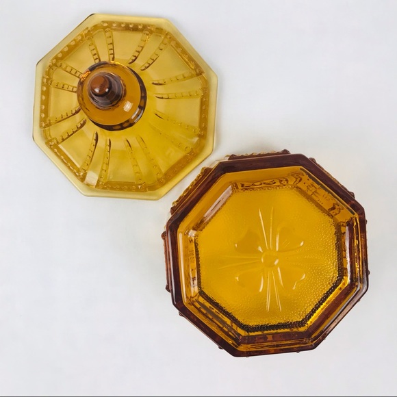 Vintage Amber Imperial Glass Candy Dish - Picture 11 of 15